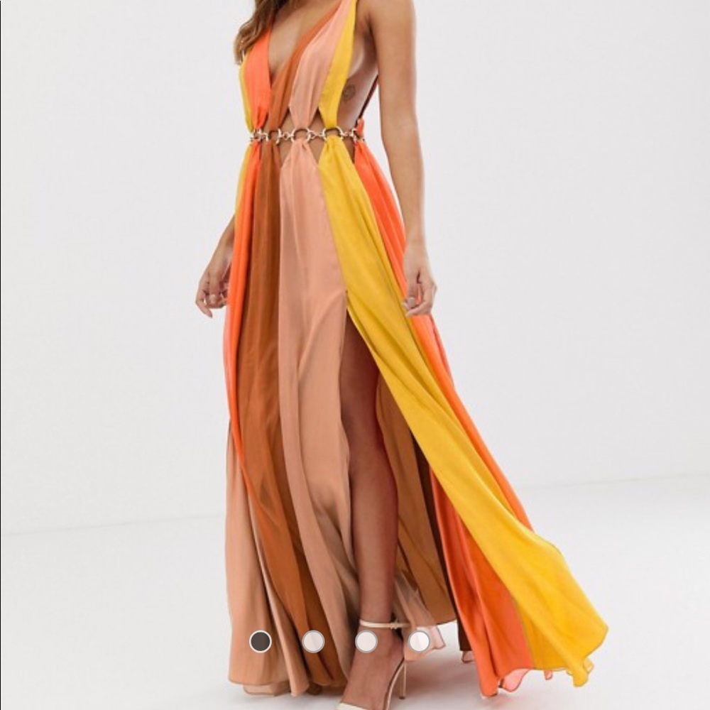 ASOS colorblock maxi dress